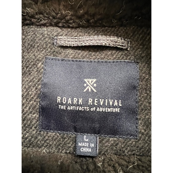 Roark Revival Men's L Lined Wool Blend Striped Jacket Warm Winter Coat - Picture 11 of 16